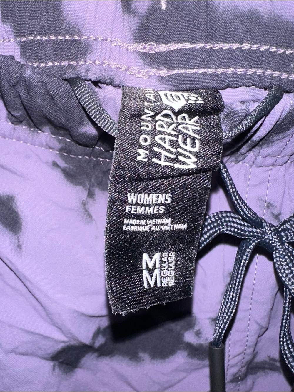 Mountain Hardwear Purple and Black Tie-Dye Athletic Shorts - Picture 3 of 4
